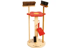 Wooden Broom Stand