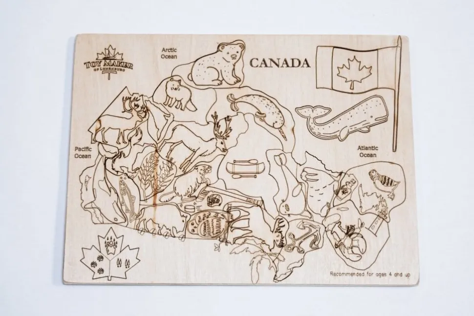 Wooden Map of Canada Puzzle