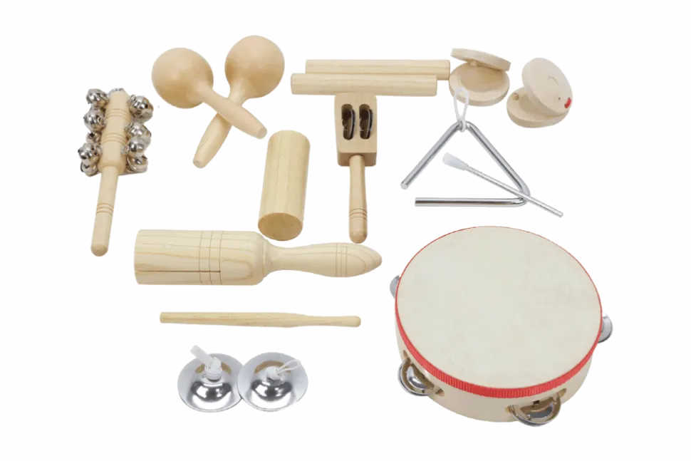 Wooden Musical Instruments Set - 11 pcs