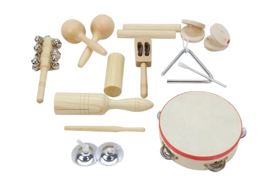 Wooden Musical Instruments Set - 11 pcs