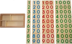 Wooden Number Cards with Box (1-9000) (Small and Large Available)