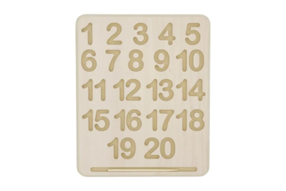 Wooden Number Tracing Board