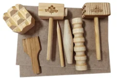Wooden Playdough Tool Kit