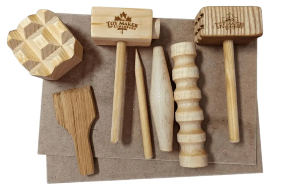 Wooden Playdough Tool Kit