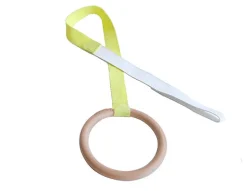 Wooden Ring on a Elasticized Ribbon